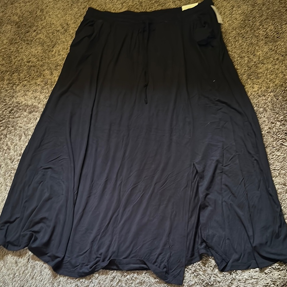 Maurices Black Asymmetrical Bubble Maxi Skirt